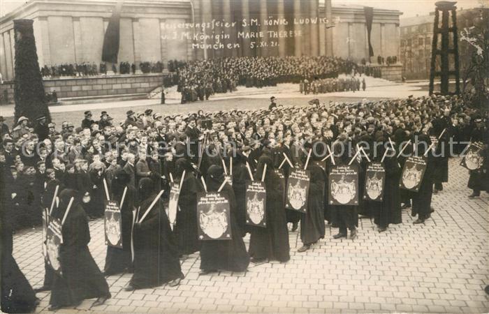 Muenchen Bayern Beisetzungsfeier Koenig Ludwig Koenigin Marie Therese