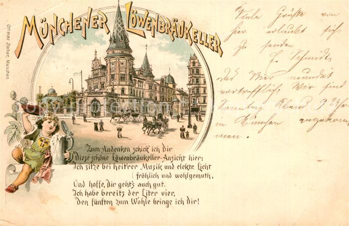 Muenchen Bayern Loewenbraeukeller Gedicht