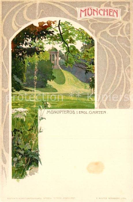 Muenchen Bayern Monopteros Englischer Garten