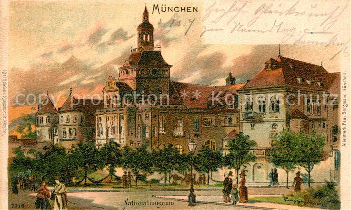 Muenchen Bayern Nationalmuseum Kuenstlerkarte