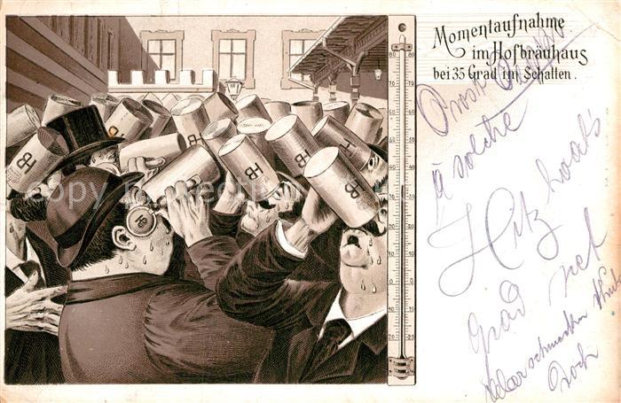 Muenchen Bayern Momentaufnahme Hofbraeuhaus 35 Grad Schatten