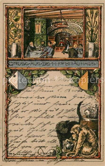 Muenchen Bayern Hofbraeuhaus Kuenstler Schempp