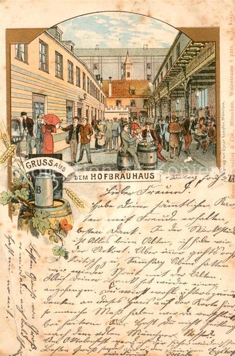 Muenchen Bayern Hofbraeuhaus