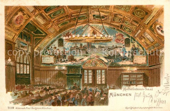 Muenchen Bayern Hofbraeuhaus Saal