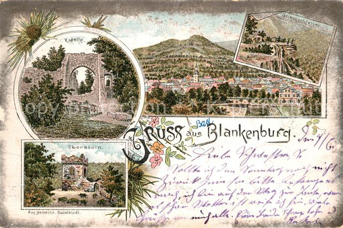 Blankenburg Bad Eberstein Kapelle Griesbachfelsen