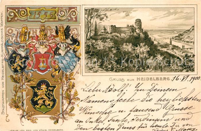 Heidelberg Neckar Schloss Wappen 1556