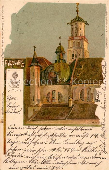 Augsburg Sankt Moritz Kirche Kuenstlerkarte