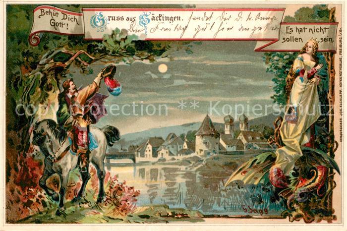 Saeckingen Bad Panorama Kuenstler Sagg