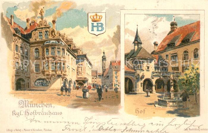 Muenchen Bayern Hofbraeuhaus Hof