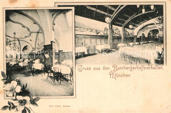 Muenchen Bayern Bamberger Hof Bierhallen