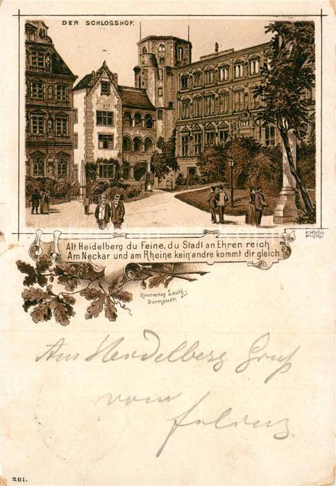 Heidelberg Neckar Schlosshof