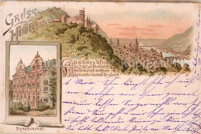 Heidelberg Neckar Friedrichsbau Schloss