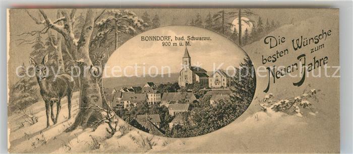 Bonndorf Schwarzwald Neujahrskarte