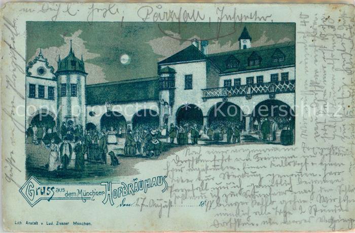 Muenchen Bayern Hofbraeuhaus Mondschein