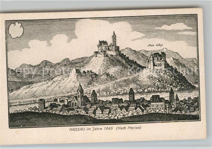 Nassau Bad Stein Schloss 1645 nach Merian