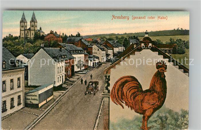 Arenberg Koblenz genannt roter Hahn Stadtansicht