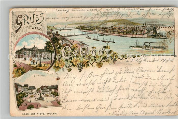 Koblenz Rhein Postgebaeude Goetenplatz