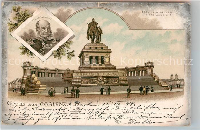 Koblenz Rhein Provinzialdenkmal Kaiser Wilhelm I