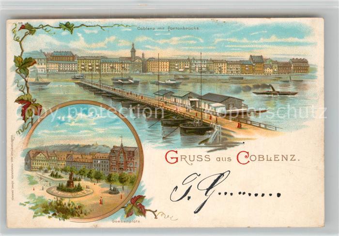 Koblenz Rhein Pontonbruecke Goebenplatz
