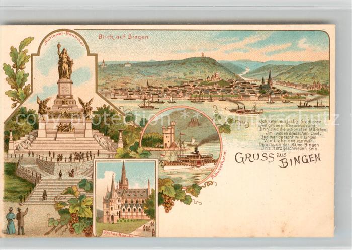 Bingen Rhein Nationaldenkmal Rochuskapelle Panorama Maeuseturm