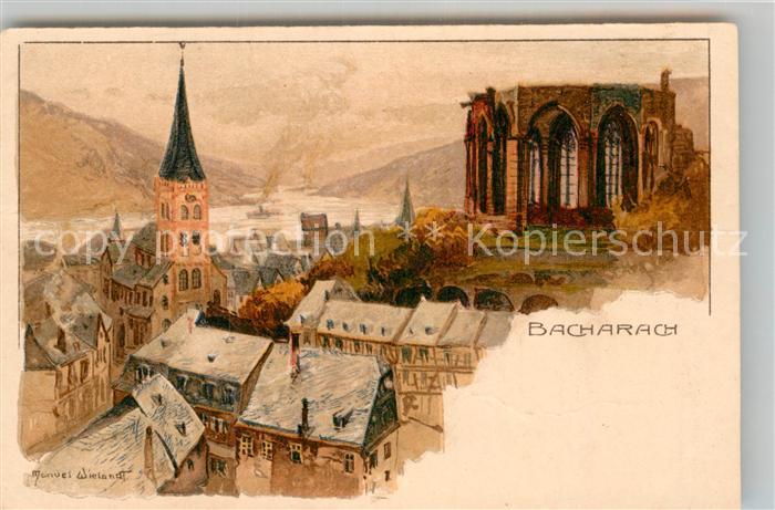 Bacharach Rhein Panorama Kuenstler Wielandt