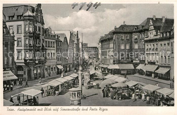 TRIER  CITY Hauptmarkt Simeonstrasse Porta Nigra