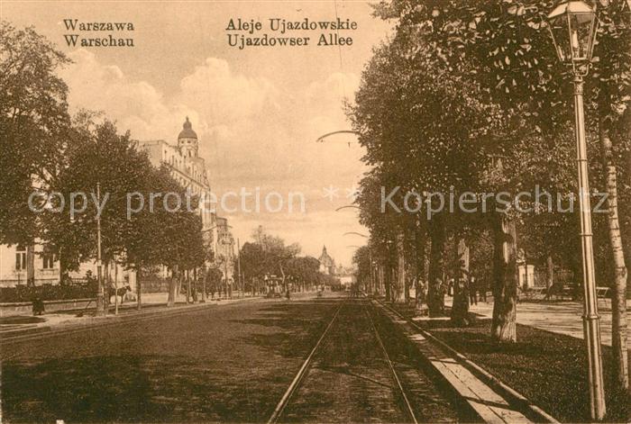 Warschau Masowien Ujazdower Allee