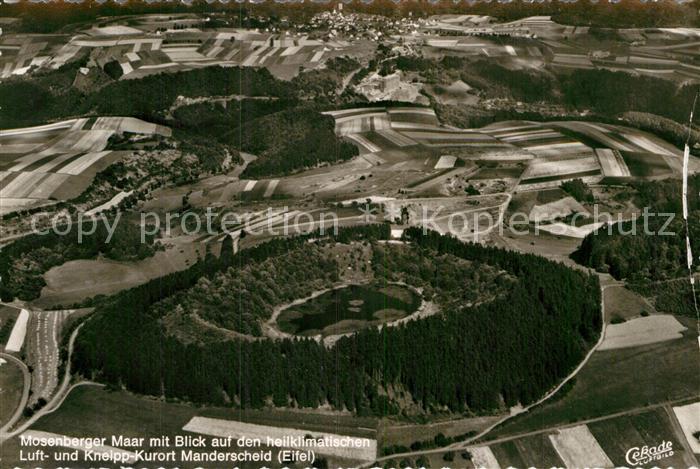 Manderscheid Eifel Fliegeraufnahme Mosenberger Maar