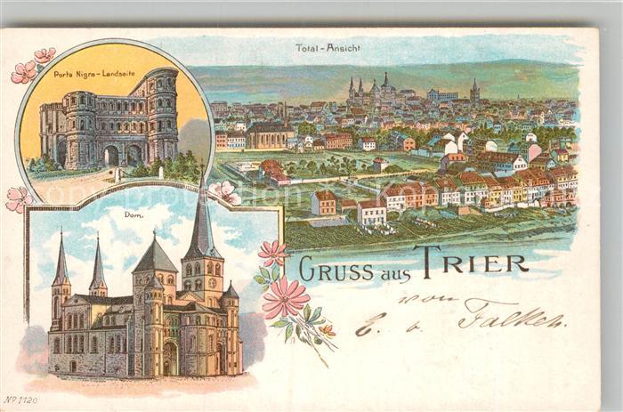 TRIER  CITY Totalansicht Porta Nigra Dom