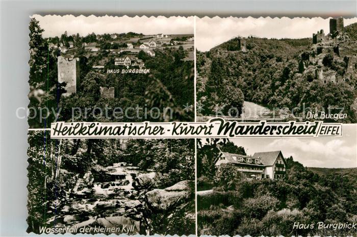 Manderscheid Eifel Burgen Wasserfall Haus Burgblick