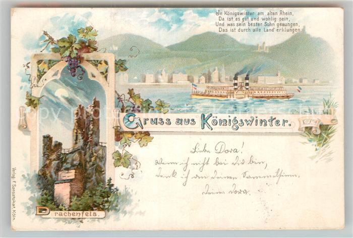 Koenigswinter Drachenfels Personendampfer