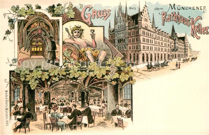 Muenchen Bayern Rathaus Keller Saal