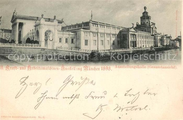 Muenchen Bayern Ausstellungshalle Kraft und Arbeitsmaschinen