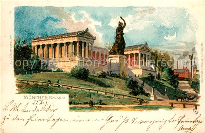Muenchen Bayern Bavaria Kuenstlerkarte Phy