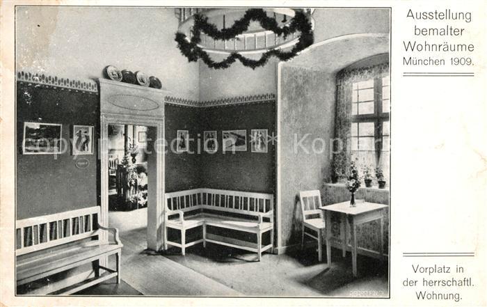 Muenchen Bayern Ausstellung Wohnraeume Vorplatz