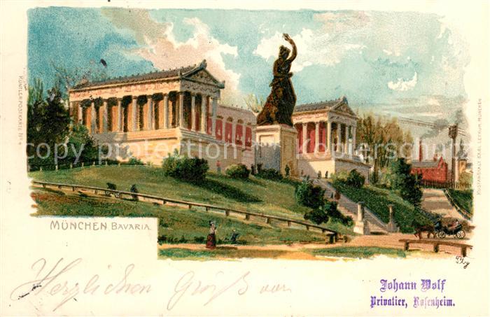 Muenchen Bayern Bavaria Kuentlerkarte Phy