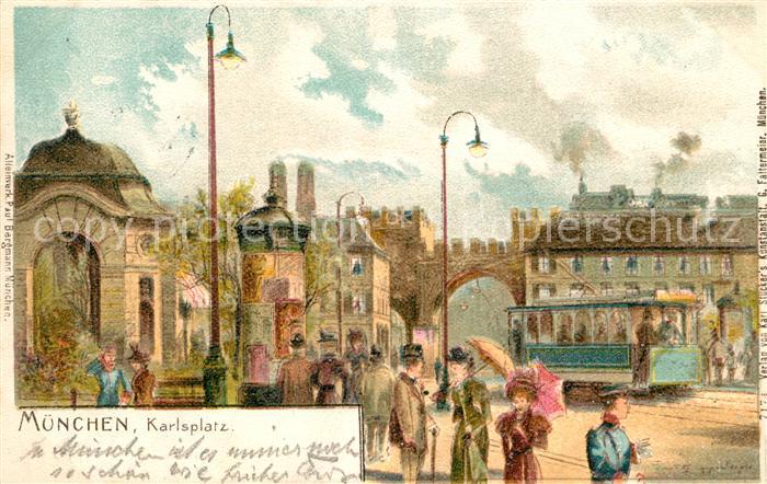 Muenchen Bayern Kalsplatz Strassenbahn