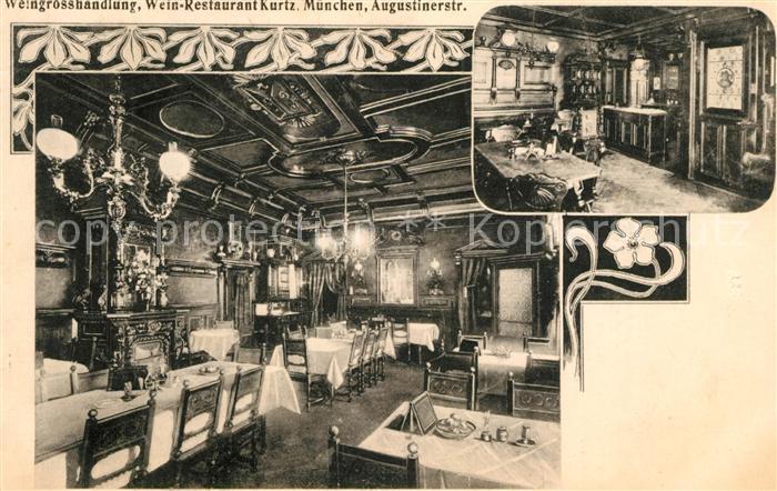 Muenchen Bayern Wein Restaurant Kurtz Augustinerstrasse