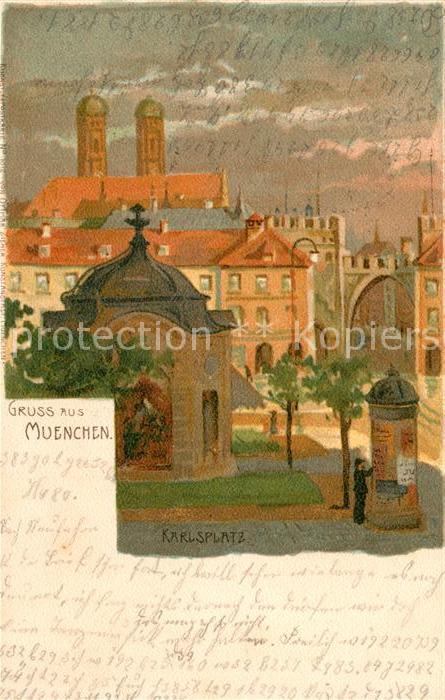 Muenchen Bayern Karlsplatz Frauenkirche