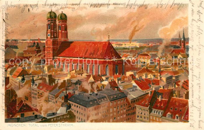 Muenchen Bayern Frauenkirche Kuenstlerkarte