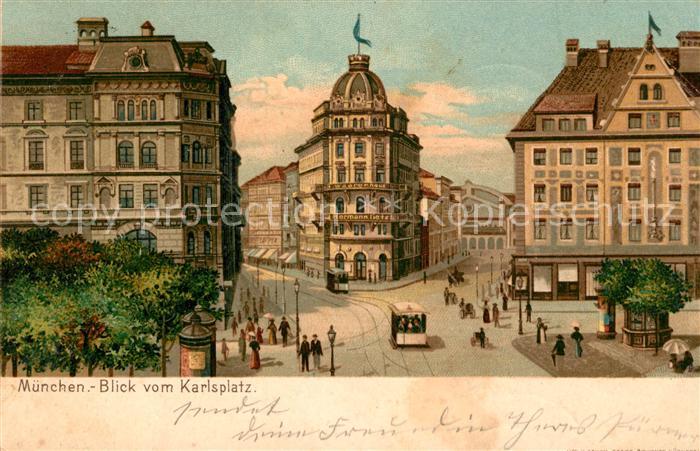 Muenchen Bayern Karlsplatz Strassenbahn