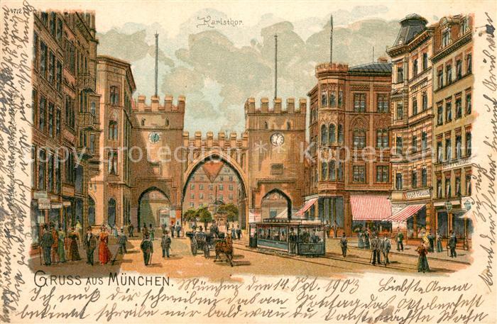 Muenchen Bayern Karlstor Strassenbahn