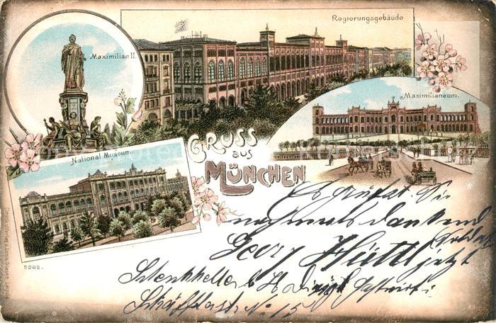 Muenchen Bayern Regierungsgebaeude Denkmal Maximilian Nationa Museum