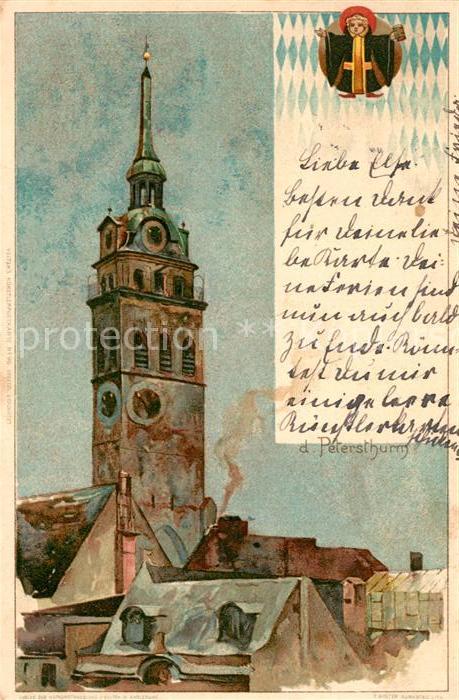 Muenchen Bayern Petersturm Muenchner Kindl Wappen