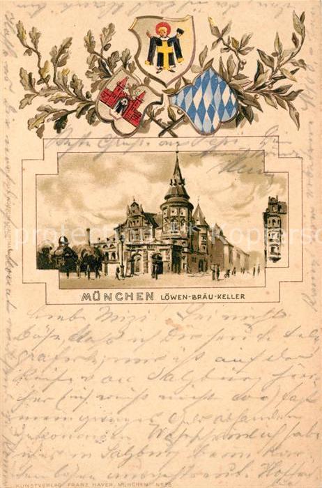 Muenchen Bayern Loewenbraeukeller Wappen