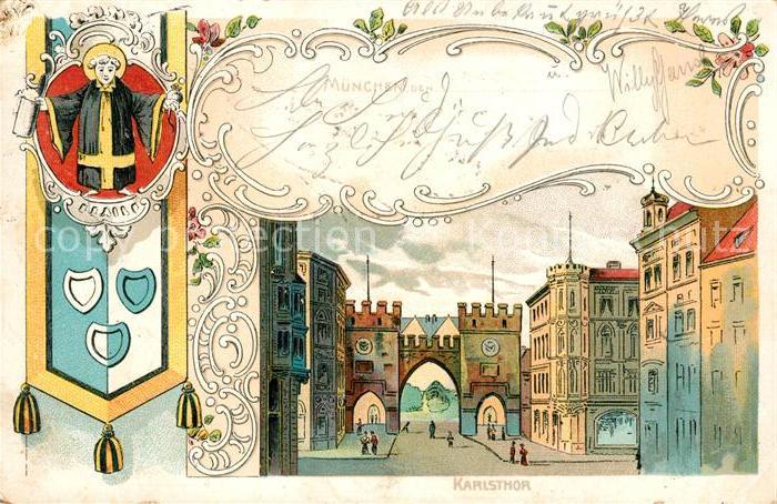 Muenchen Bayern Karlstor Muenchner Kindl Wappen