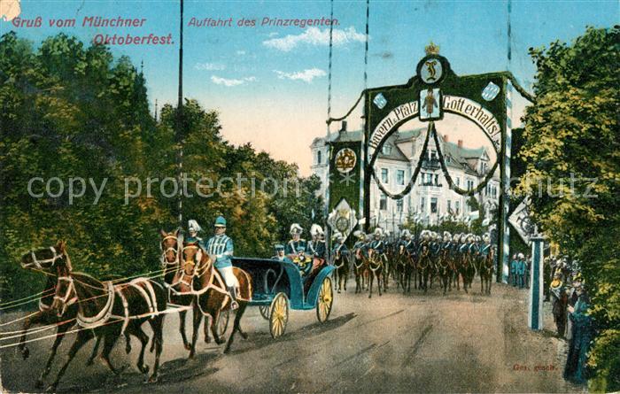 Muenchen Bayern Oktoberfest Auffahrt des Prinzregenten