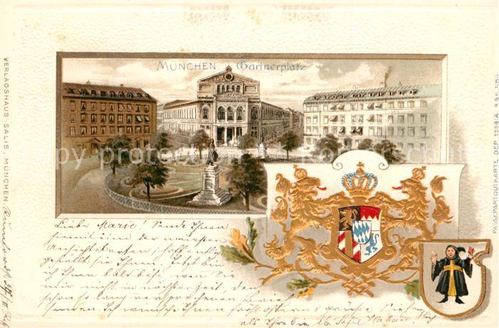 Muenchen Bayern Gaertnerplatz Stadtwappen