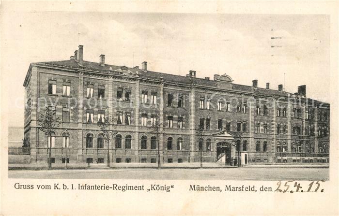 Muenchen Bayern Marsfeld Infanterie Regiment Koenig