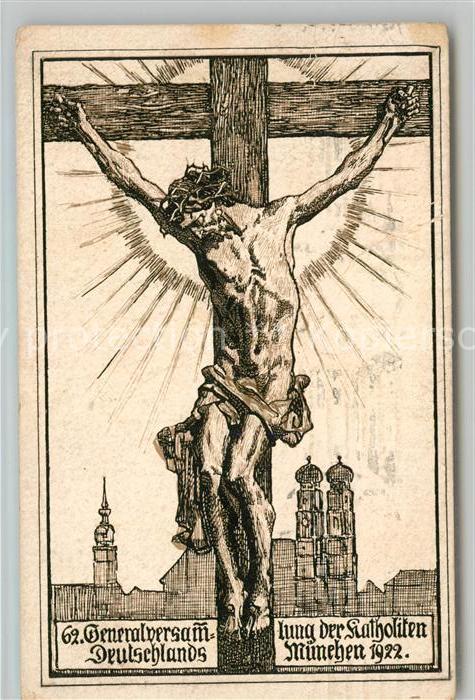 Muenchen Bayern Generalversammlung der Katholiken Kruzifix